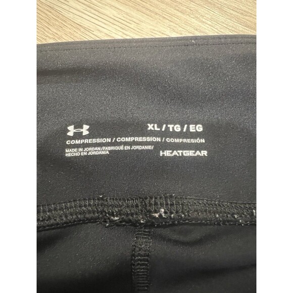 Under Armour Leggings Womens XL Black HeatGear Compression  Leggings Mesh Panels - Picture 5 of 7
